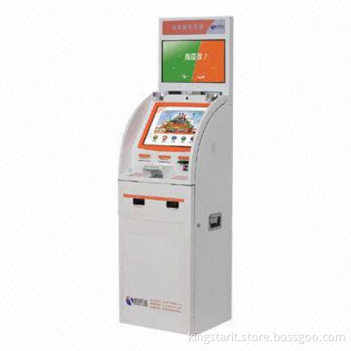 Multifunction 3G UPS Dual-screen Kiosk with POS/Bill Validator, RFID, Barcode/Bank Card, Dispensing